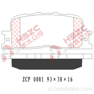 FMSI D885 Ceramiczny hamulca hamulca dla Chery